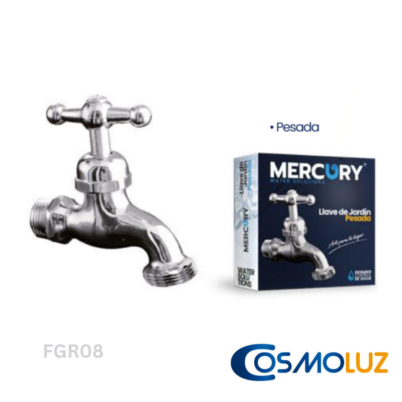 Llave Jardin Terminal 1/2 Pesada Cromada Fina