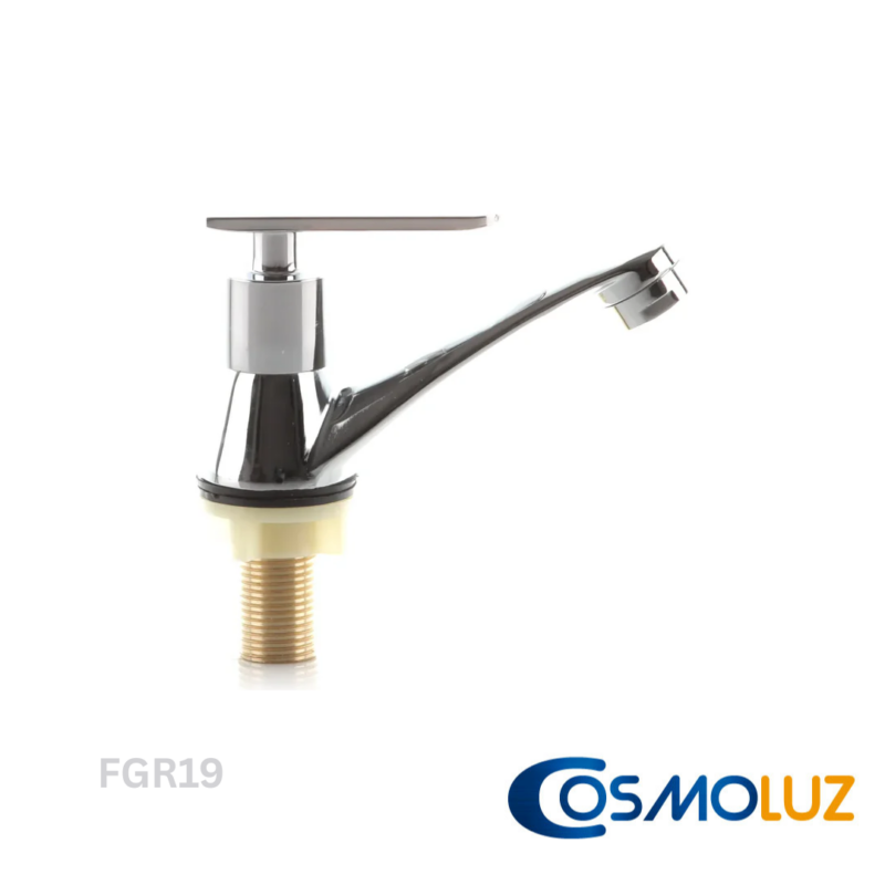 Llave Lavamanos Cuerpo y Palanca Metalico Entrada en Bronce